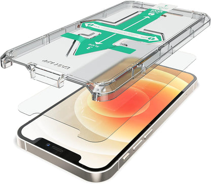 NEXT ONE Tempered Screen protector For iPhone 12/12 Pro with Easy Install Kit, Scratch-Resistant Tempered Glass, Case-Friendly, HD Clear, 9H Hardness, Cleaning Kit Tempered Glass iPhone 12/12 Pro