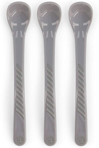 Twistshake 3X Feeding Spoon Set for Baby, Infant Feeding, BPA Free, 6+ Months, Pastel Grey