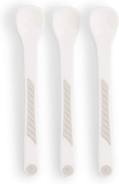 Twistshake Feeding Spoon, White, 6+ Months, 3-Piece