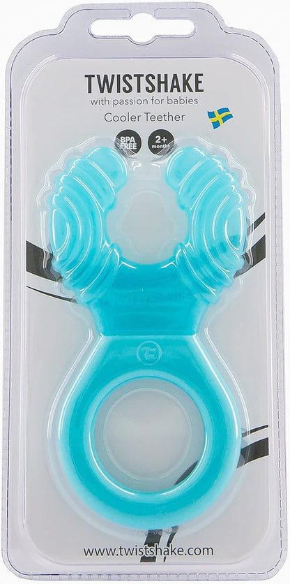 Twistshake Verkoelende Bijtringen voor 2+ maanden Baby, Bijtspeelgoed Masseert en Kalmeert Tandvlees Gevuld met Water, BPA Vrij, Pastel Blauw
