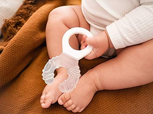 Twistshake Teether for Baby Infant, Cooling Teething Ring, BPA BPF BPS Free, 2+ Months, White