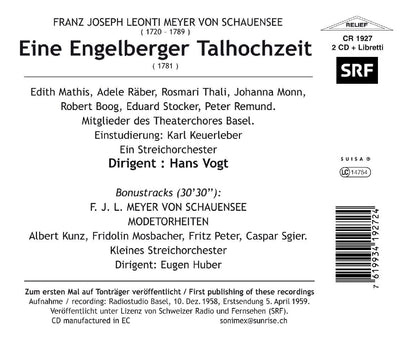 Franz Joseph Leonti Meyer von Schauensee: Eine Engelberger Talhochzeit (Erstveröffentlichung) - Modetorheiten