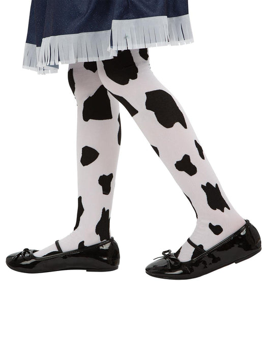 Smiffys 53126, Cowgirl Cow Print Tights, Girls, One Size