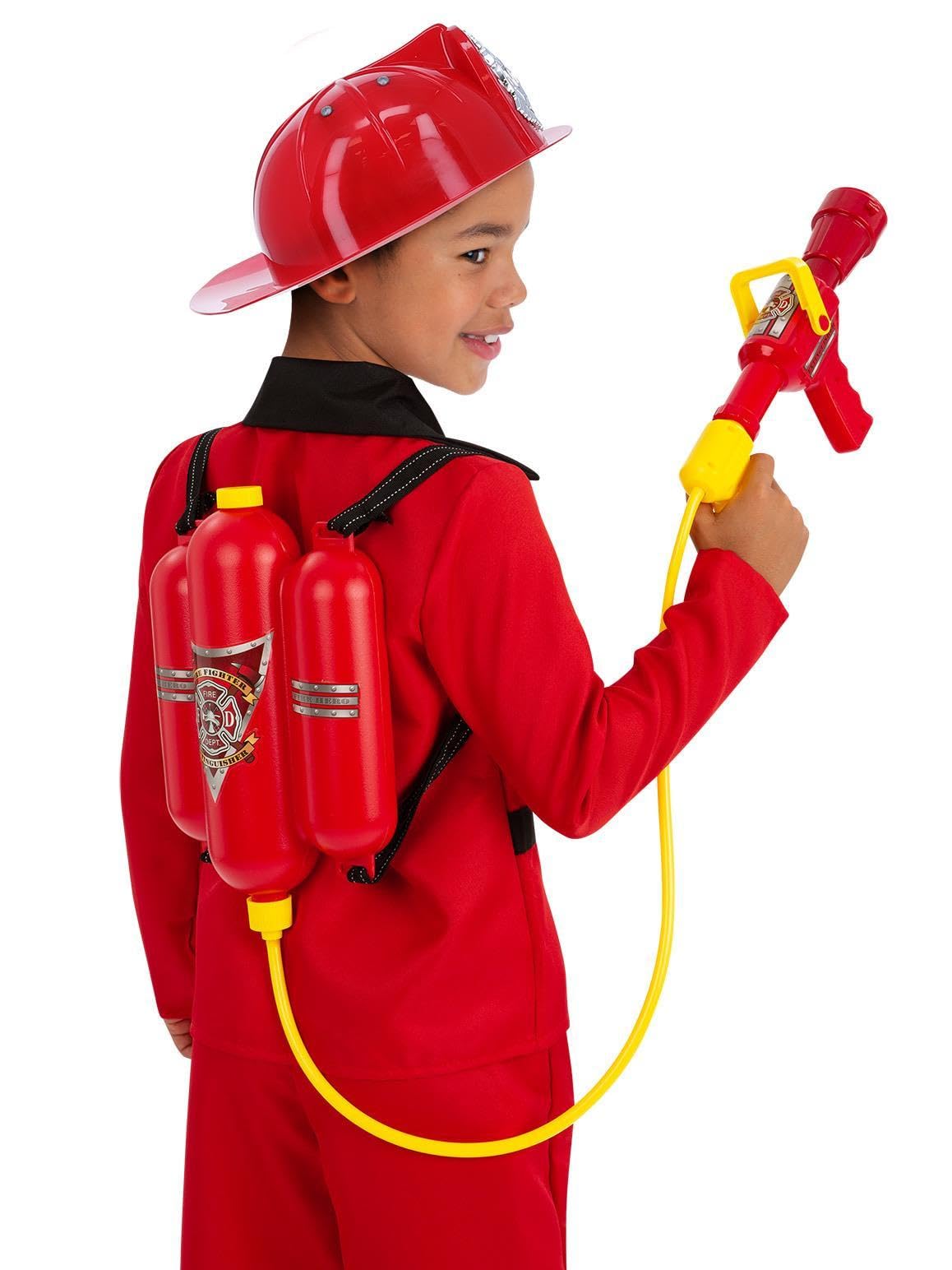 Smiffys 53096 Firefighter Super Soaker Kit, Unisex Children, Red, One Size
