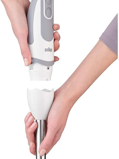 Braun House Hold mq5200 Hand Blender, Plastic, White/Grey MQ5200WH