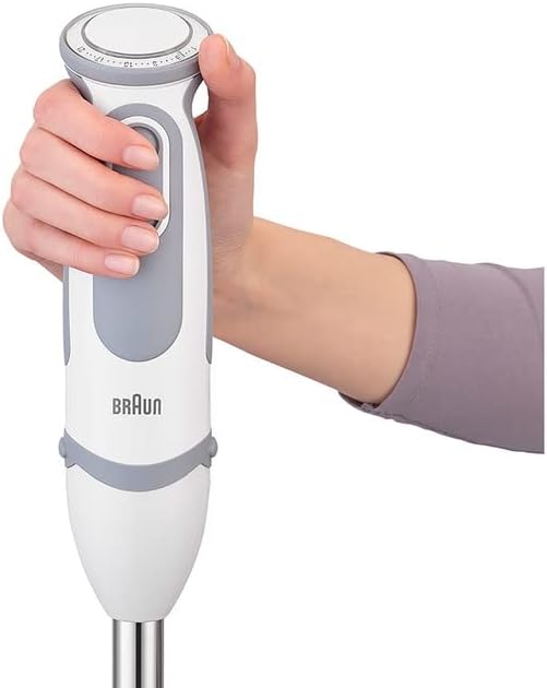 Braun House Hold mq5200 Hand Blender, Plastic, White/Grey MQ5200WH