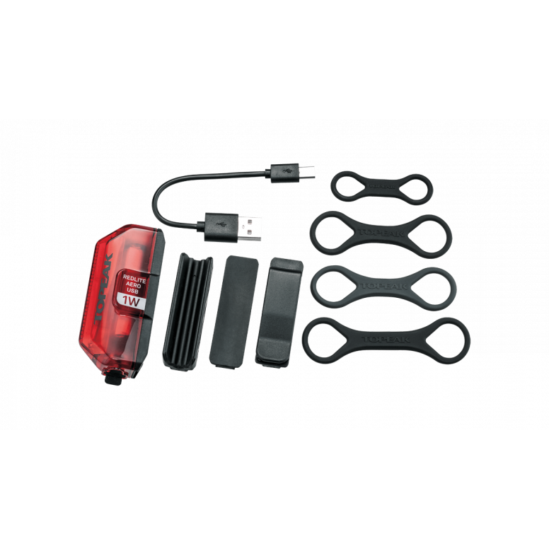 TOPEAK RedLite Aero USB 1W - Lampe arrière vélo