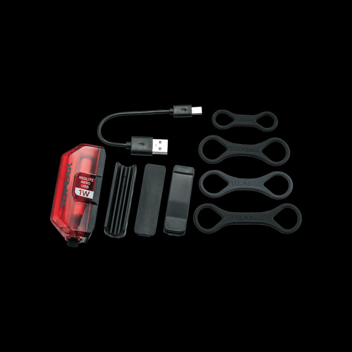 TOPEAK RedLite Aero USB 1W - Lampe arrière vélo