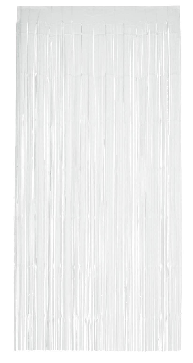 Smiffys 99650, White Matt Fringe Curtain Backdrop, Unisex Adult, One Size