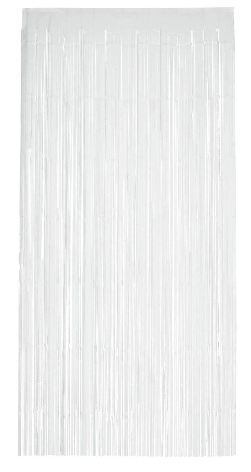 Smiffys 99650, White Matt Fringe Curtain Backdrop, Unisex Adult, One Size
