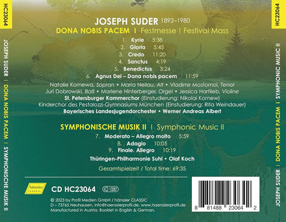 Joseph Suder: Dona Nobis Pacem/Symphonische Musik II