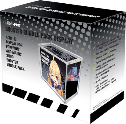 Ultra PRO - Acrylic Display Box for Pokémon and Magic Sized Booster Bundle Pack - Protect Your Collectible Cards, and Gaming Cards in Original in Box Condition (3.62" W x 6.83" D x 7.56" L