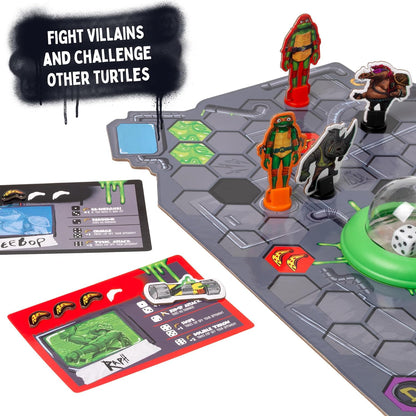 IDEAL | Teenage Mutant Ninja Turtles: Sewer Battle Pressmatic Game | Family Games | For 2-7 Players | Ages 4+