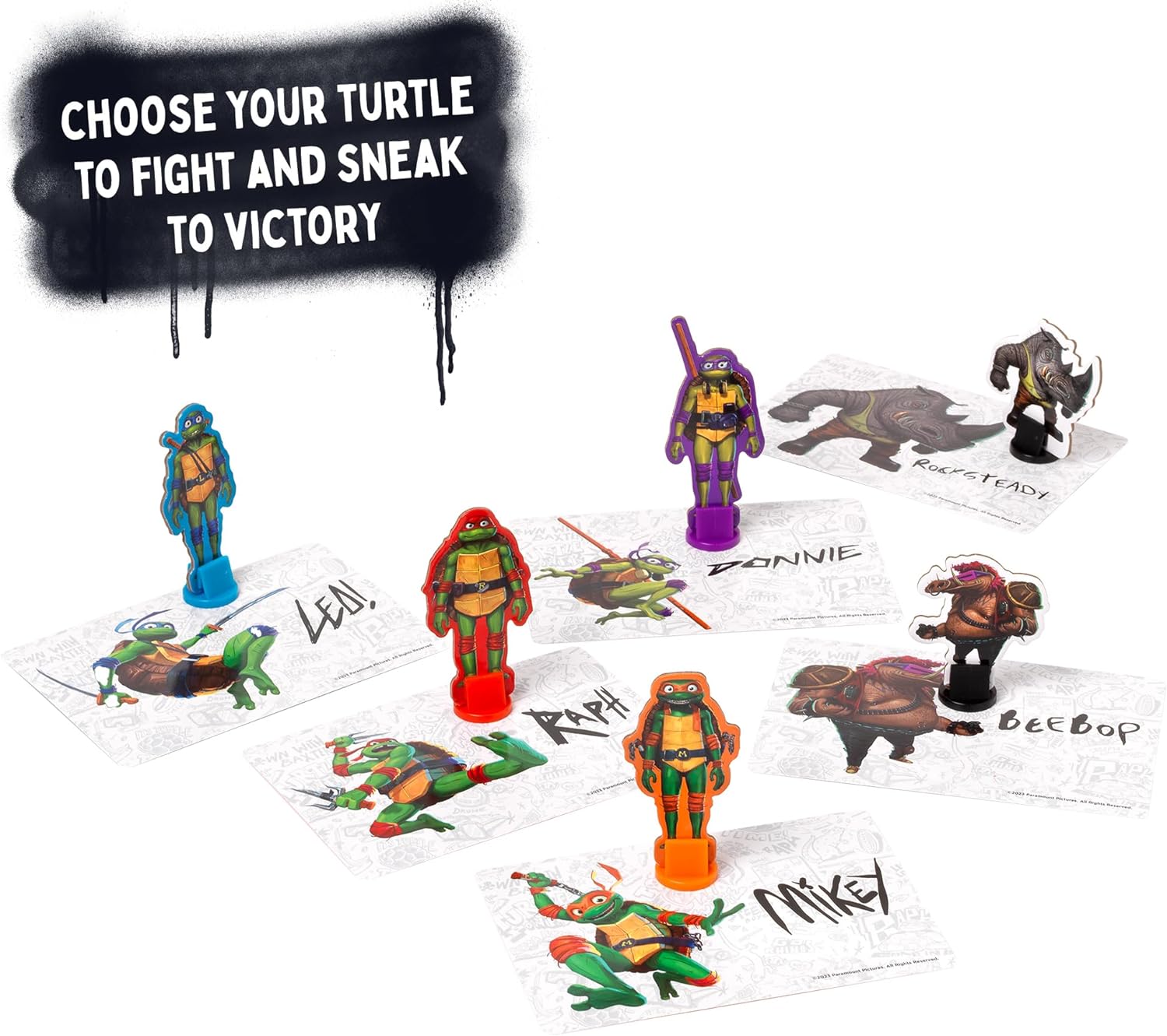 IDEAL | Teenage Mutant Ninja Turtles: Sewer Battle Pressmatic Game | Family Games | For 2-7 Players | Ages 4+