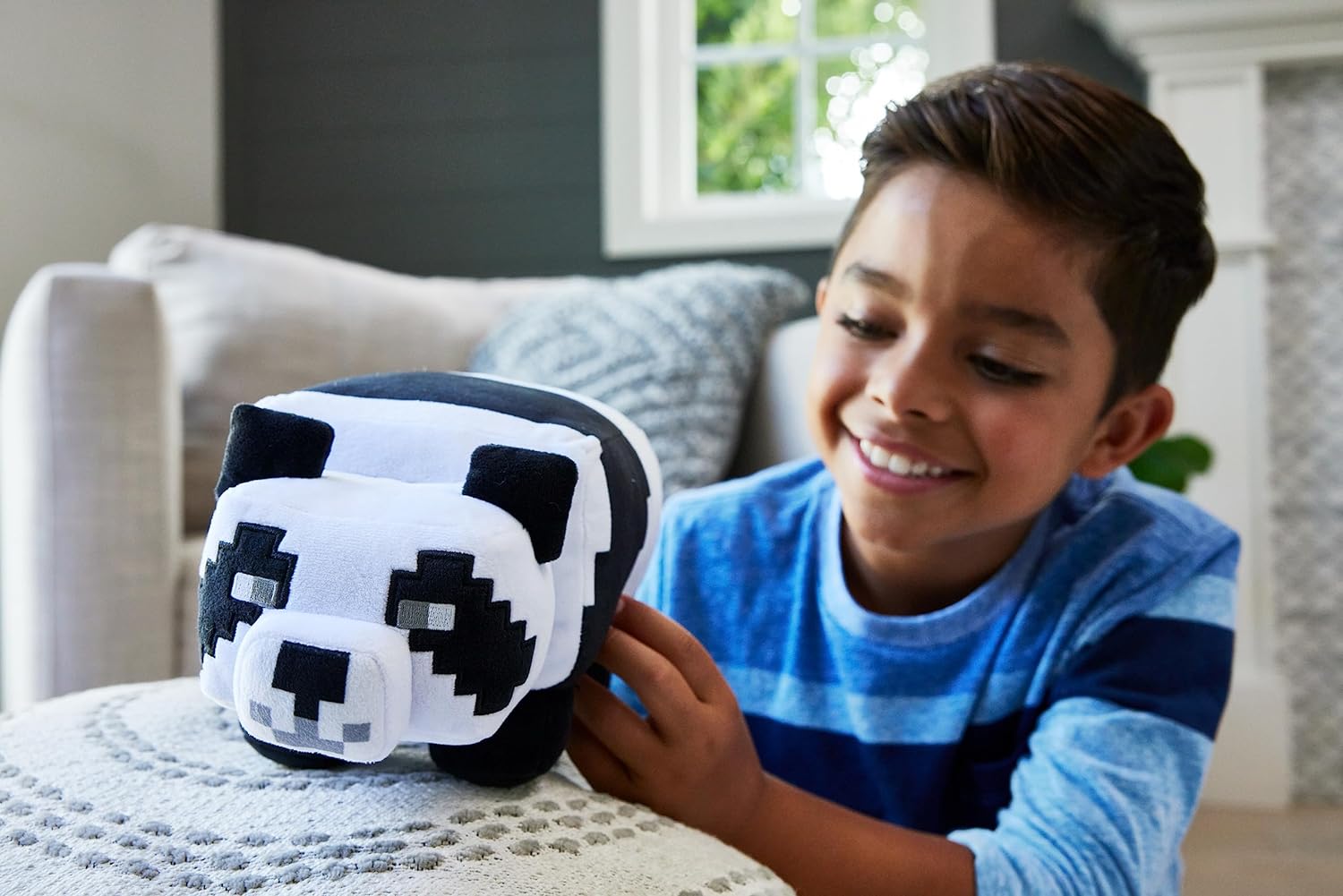 Minecraft Basic Panda Plush, Video-Game Character Soft Doll, Collectible Toy Gift for Ages 3 Years & Older