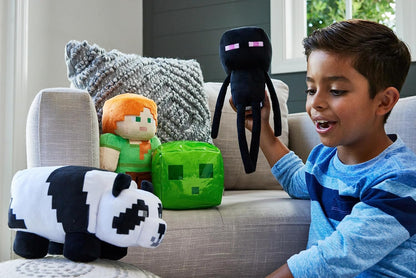 Minecraft Basic Panda Plush, Video-Game Character Soft Doll, Collectible Toy Gift for Ages 3 Years & Older