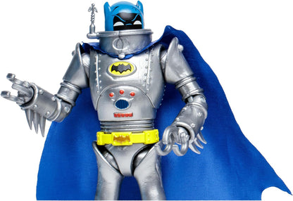 McFarlane Toys DC Retro Robot Batman Action Figure - 6 Inch, Inspired by Batman 66' Comic, Articulated Design with 2 Jet Leg Attachments - Collectible Toy