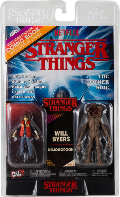 McFarlane - Stranger Things - Page Punchers 2pk - Will Byers and Demogorgon 3in Action Figures with Comic