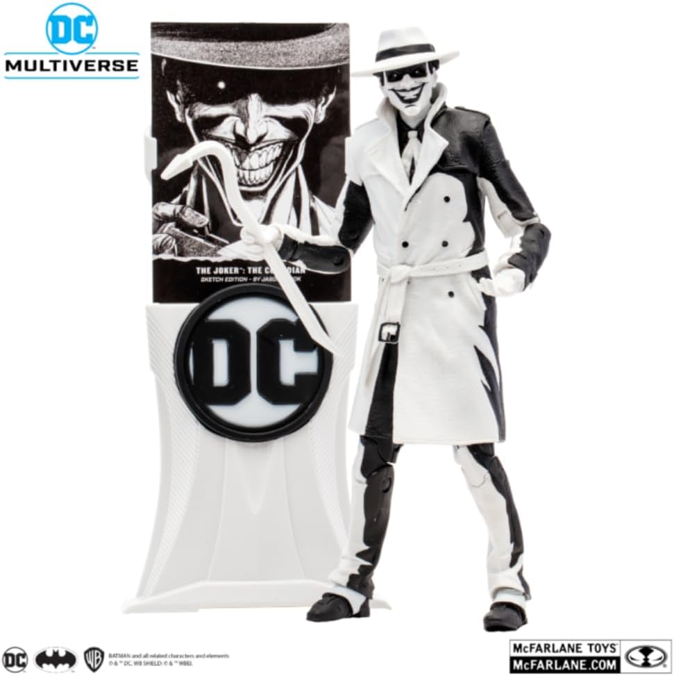 McFarlane Toys DC Multiverse The Joker Designed by Jason Fabok Sketch Edition Gold Label 7in Action Figure with Ultra Articulation, Exclusive Designer Box, Collectible Art Card