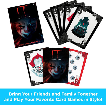 AQUARIUS IT Playing Cards - IT Movie Themed Deck of Cards for Your Favorite Card Games - Officially Licensed IT Merchandise & Collectibles - Poker Size with Linen Finish