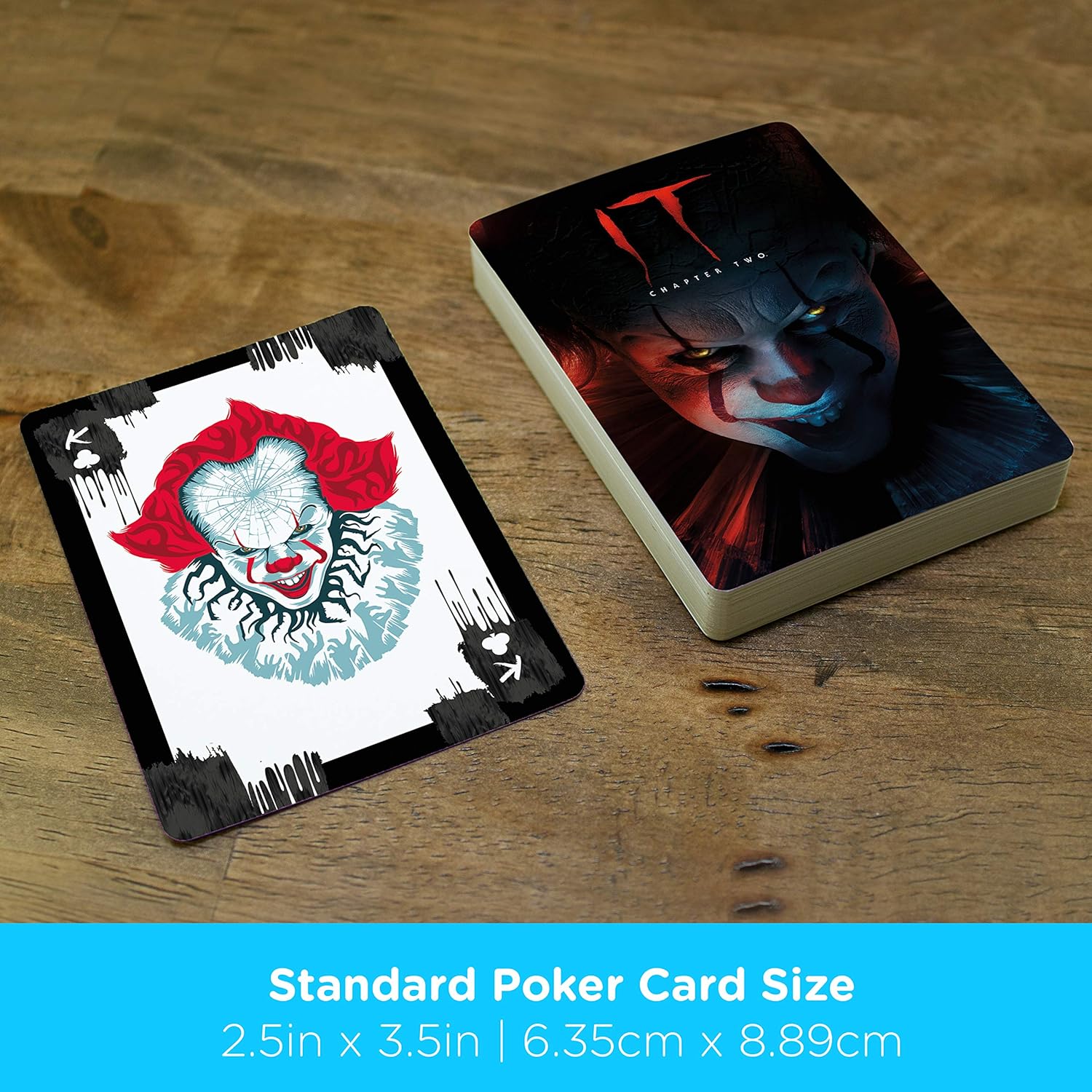 AQUARIUS IT Playing Cards - IT Movie Themed Deck of Cards for Your Favorite Card Games - Officially Licensed IT Merchandise & Collectibles - Poker Size with Linen Finish