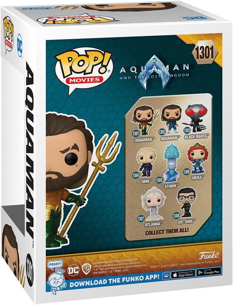 Funko Pop! Movies: DC - Aquaman Hero Suit - Collectable Vinyl Figure - Gift Idea - Official Merchandise - Toys for Kids & Adults - Movies Fans - Model Figure for Collectors and Display