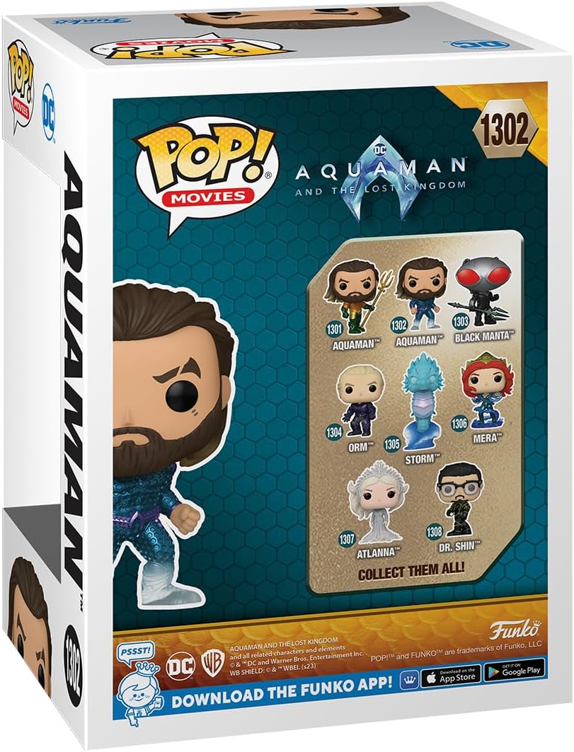 Funko POP! Movies: DC - Aquaman - Collectable Vinyl Figure - Gift Idea - Official Merchandise - Toys for Kids & Adults - Movies Fans - Model Figure for Collectors and Display