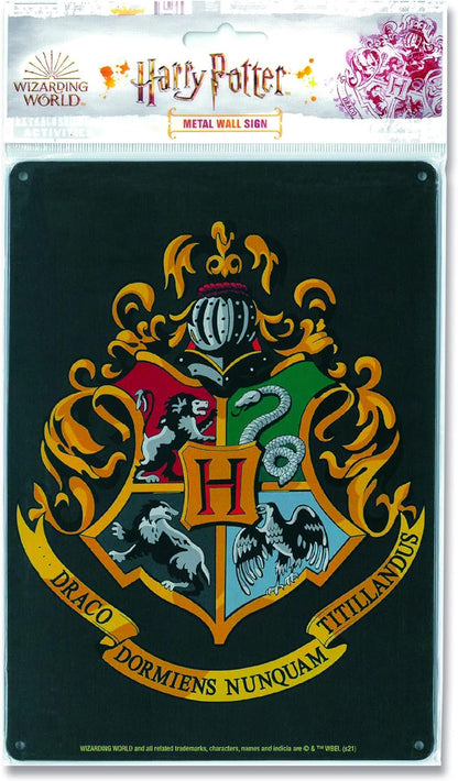 Logoshirt®️ Harry Potter I Hogwarts I Wappen I Blechschild Retro I Magnettafel I Klein I DIN A5