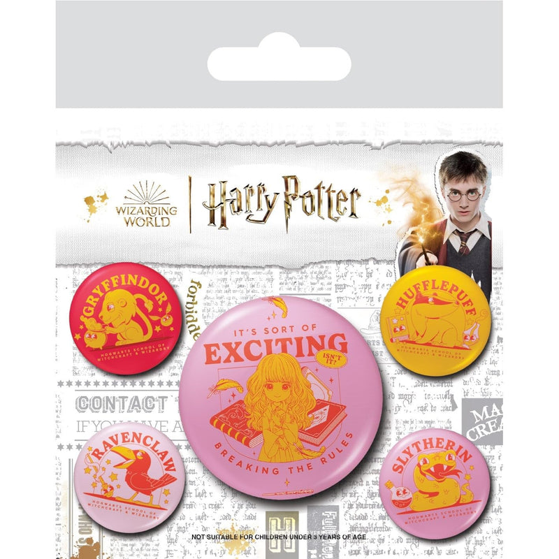 Pyramid Harry Potter Witty Witchcraft Badge 5-Pieces Set, Multicolor