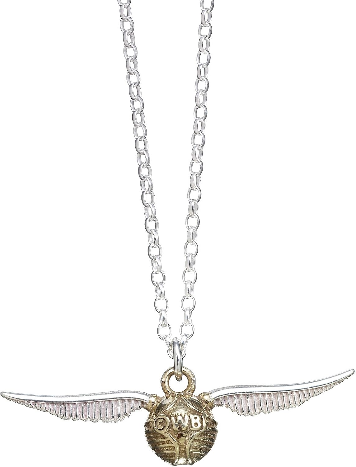 Sterling Silver Harry Potter Golden Snitch Charm Necklace