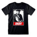 Indiana Jones Unisex Indy' (Black) Short Sleeve T-Shirt T-Shirt