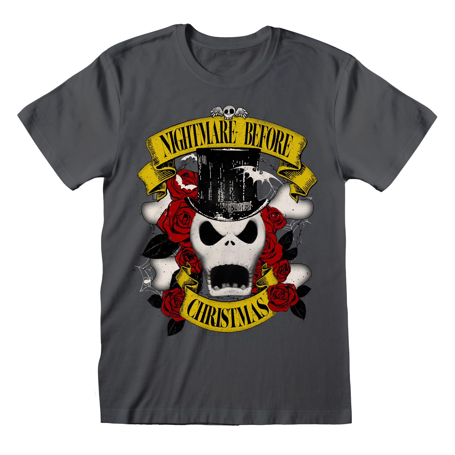 Heroes Inc. Officially Licenced Nightmare Before Christmas Top Hat Jack T-Shirt Black