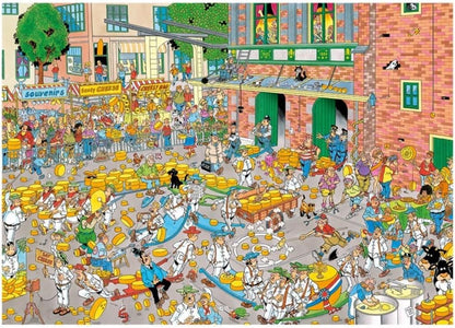 Jumbo Spiele 1110100037 Jan Van Haasteren Der Käsemarkt + Die Segelregatta 2x1000 Teile Puzzle
