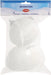 Koopman Christmas Snowball Globe Pendant 2-Pieces Set, 10 cm Size, White