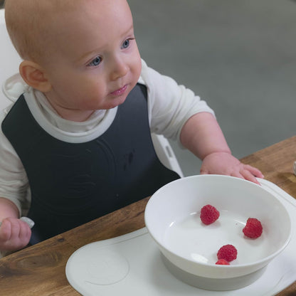 Twistshake Peuterkommen met Afdichtende Deksel en siliconen ring Zelfvoeding, Voedselbakje voor baby kinderen en peuter, Gemakkelijk te Reinigen, BPA-Vrij, 6 Maanden+, Wit