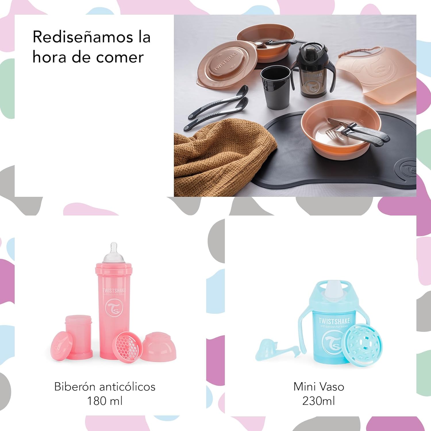 Twistshake Peuterkommen met Afdichtende Deksel en siliconen ring Zelfvoeding, Voedselbakje voor baby kinderen en peuter, Gemakkelijk te Reinigen, BPA-Vrij, 6 Maanden+, Wit