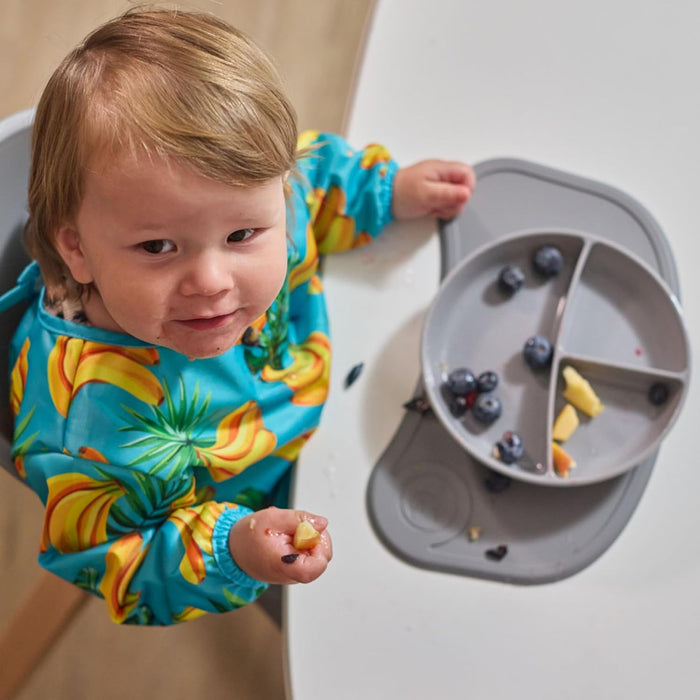 Twistshake Baby Plate with Airtight Lid | Divided Plates for Children | BPA-Free Baby Weaning Plate | 3 Parts Food Training Plate | 6 Month+ Baby Feeding Plate | Newborn Essentials | Pastel Blue