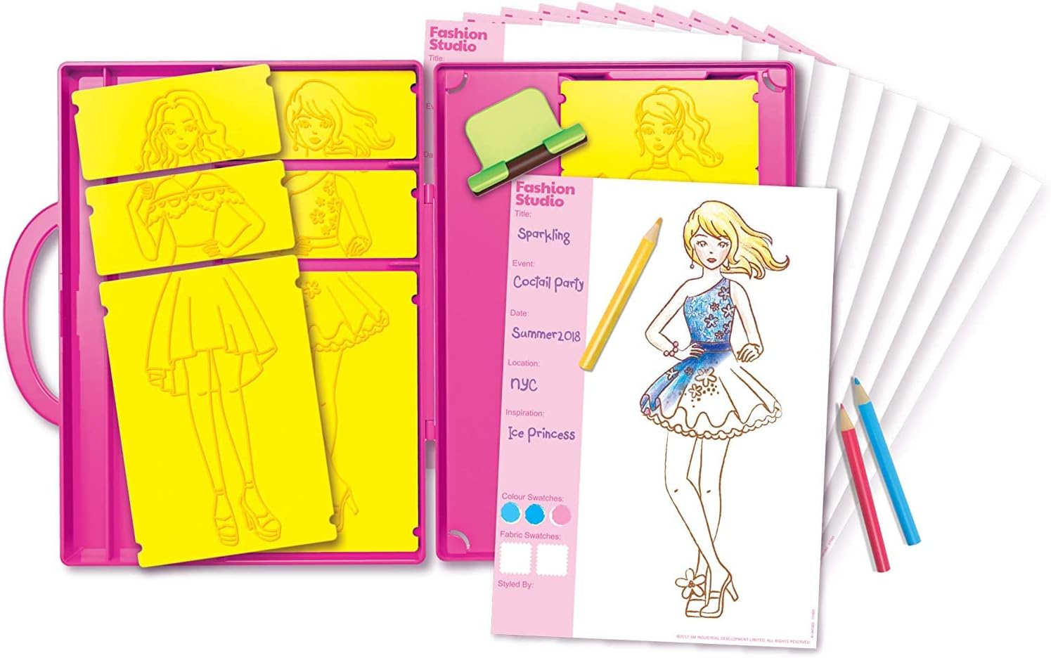 4M | My Design Portfolio Fashion Studio | Design & Draw Your Own Fabulous Designs with the Tools supplied | Creative Arts and Crafts for Kids 5+