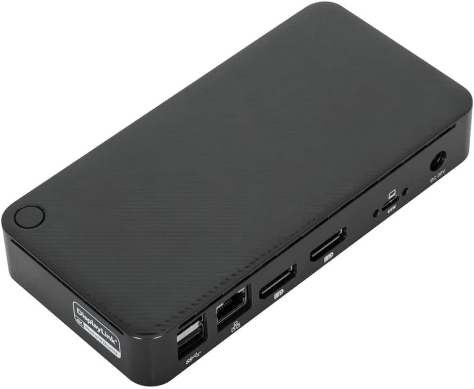 Targus, Docking Station, USB-C, Universal DisplayLink, Dual 4K DisplayPort Docking with 65W Power Delivery