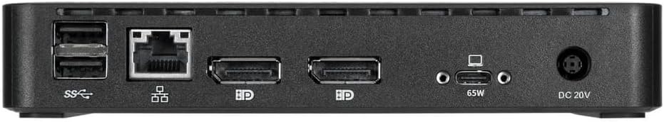 Targus, Docking Station, USB-C, Universal DisplayLink, Dual 4K DisplayPort Docking with 65W Power Delivery