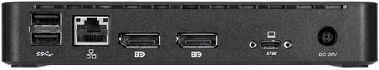 Targus, Docking Station, USB-C, Universal DisplayLink, Dual 4K DisplayPort Docking with 65W Power Delivery