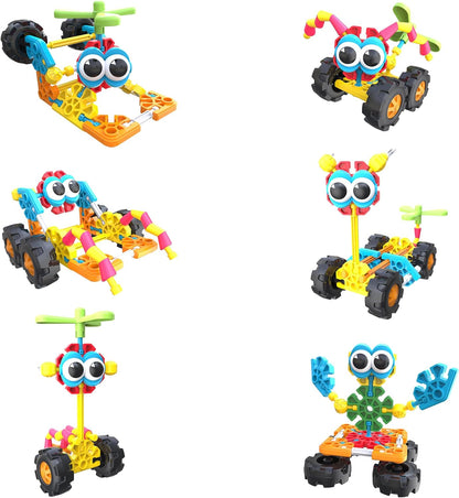 Kid K'NEX | Zoomin' Buddies 20 Model | Kids Craft Set with 48 Pieces | Educational Toys for Kids, Fun and Colourful Building Toys for Boys and Girls, Construction Toys Ages 3+ | Basic Fun 85053