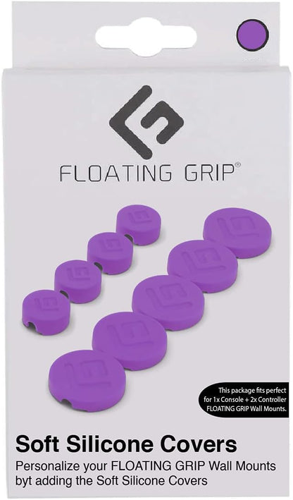 Wall Mount Covers caps by FLOATING GRIP - Compatible with FLOATING GRIP Wall Mounts (Purple