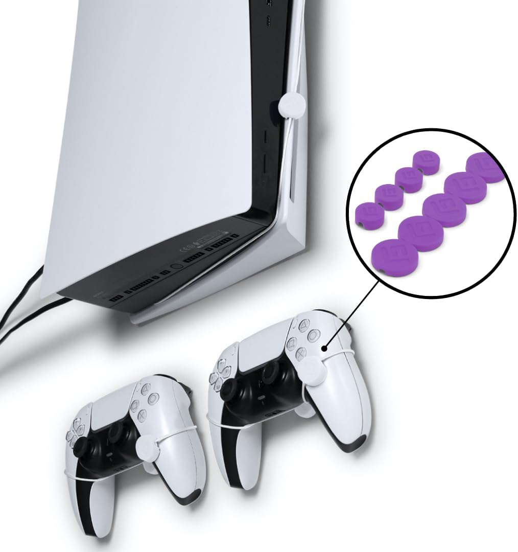 Wall Mount Covers caps by FLOATING GRIP - Compatible with FLOATING GRIP Wall Mounts (Purple