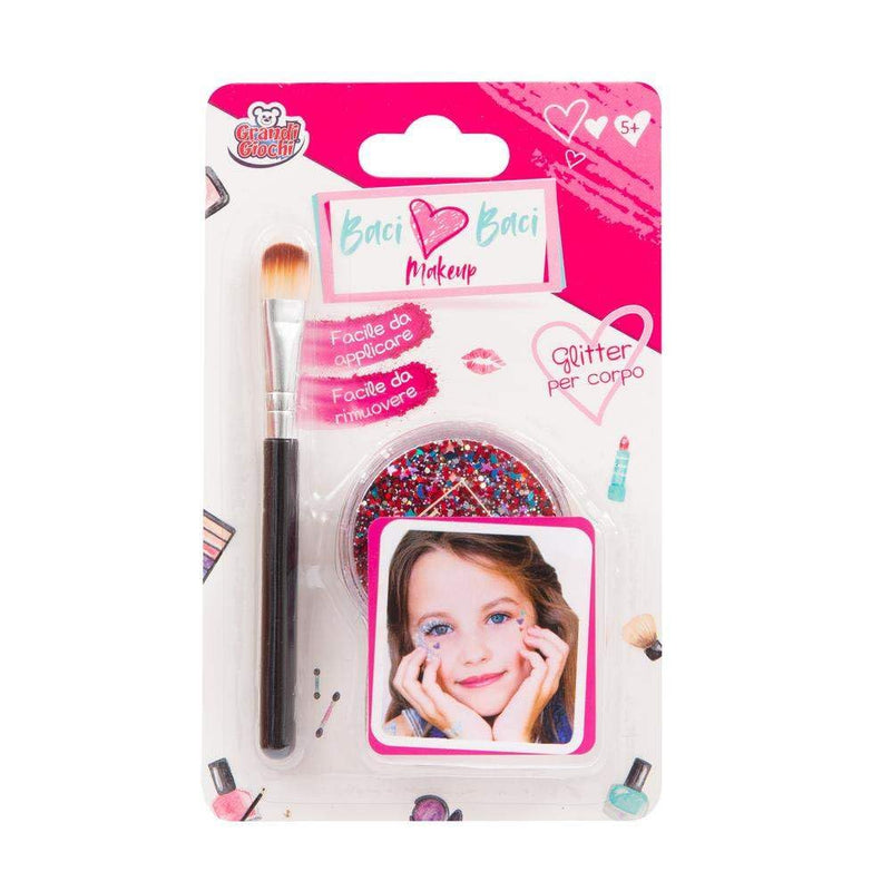 Grandi Giochi - Baci Baci Make Up Glitter per Corpo, Assortito in 6 Varianti, LUB04000
