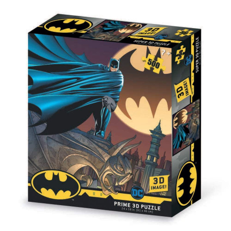 Grandi Giochi PUD00000 DC Comics Batman with Batsegnale Horizontal lenticular puzzle, with 500 pieces included and 3D effect pack-PUD01000