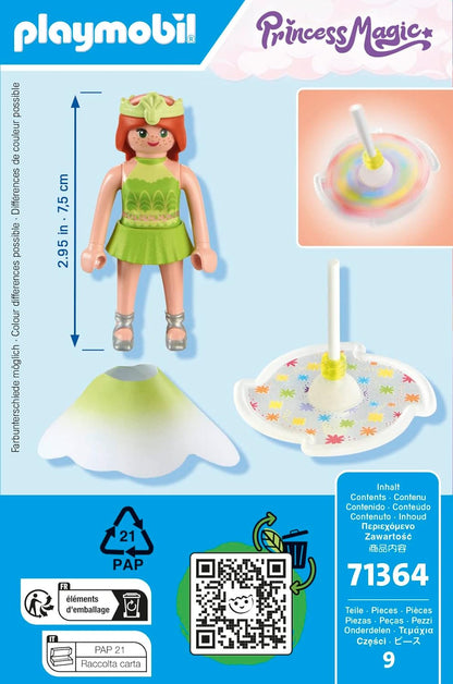 Playmobil 71364 Rainbow Spinning Top with Princess, FAiry Tale Magical World, Fun Imaginative Role-Play, PlaySets Suitable for Children Ages 4+