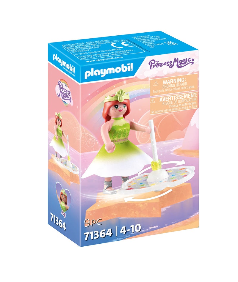 Playmobil 71364 Rainbow Spinning Top with Princess, FAiry Tale Magical World, Fun Imaginative Role-Play, PlaySets Suitable for Children Ages 4+