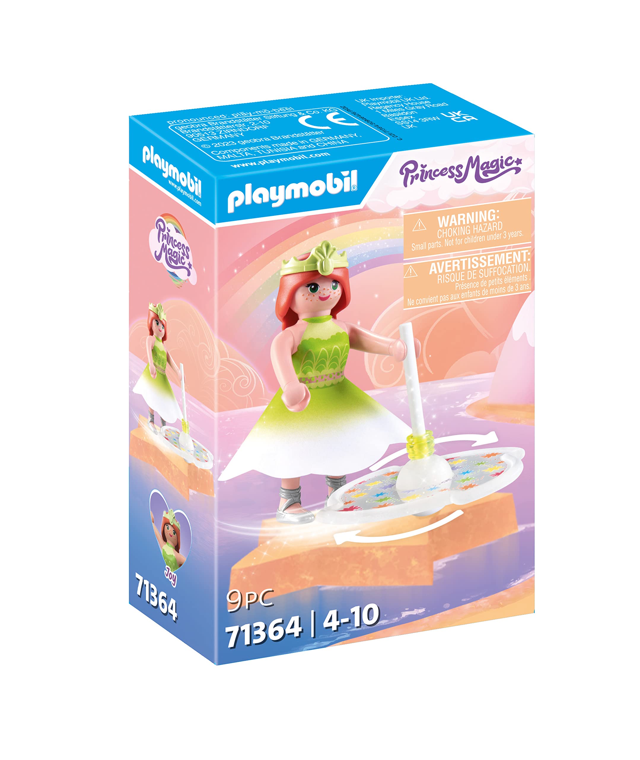 Playmobil 71364 Rainbow Spinning Top with Princess, FAiry Tale Magical World, Fun Imaginative Role-Play, PlaySets Suitable for Children Ages 4+