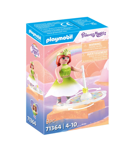 Playmobil 71364 Rainbow Spinning Top with Princess, FAiry Tale Magical World, Fun Imaginative Role-Play, PlaySets Suitable for Children Ages 4+